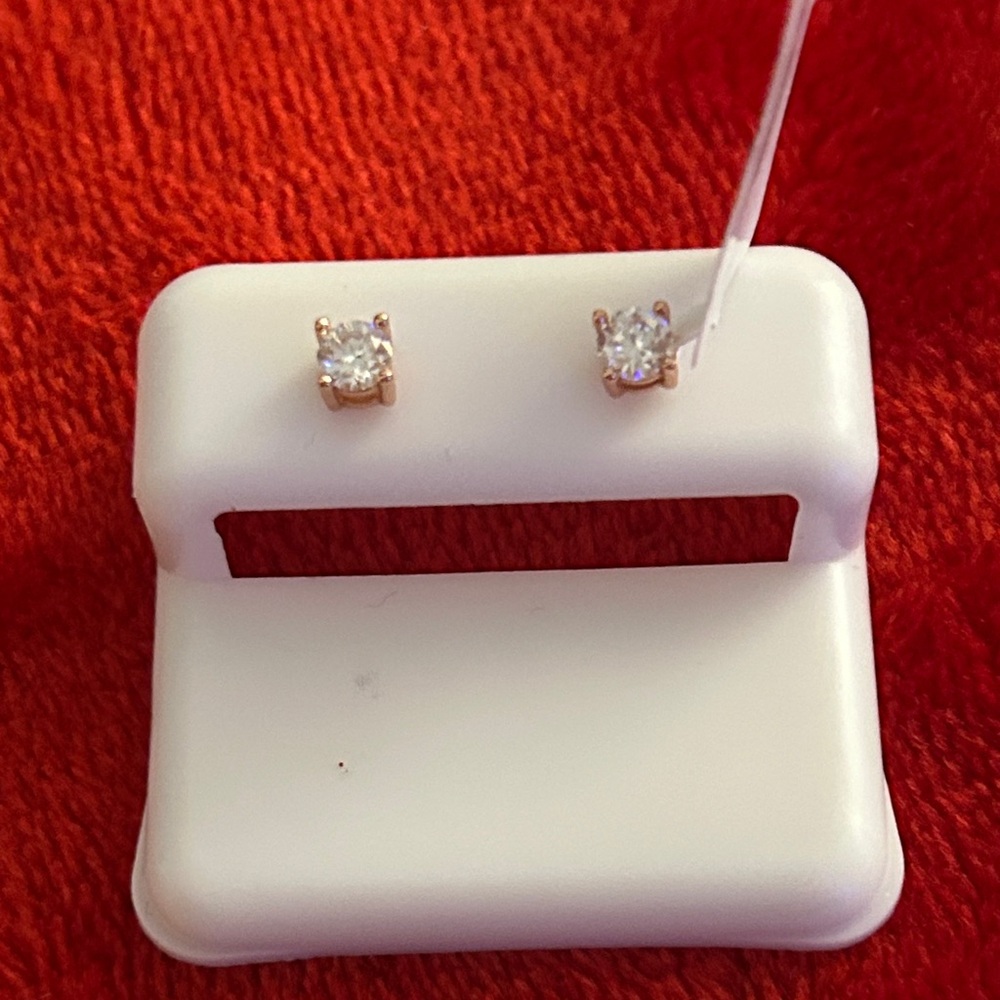 Luxury Rose Gold‎ Moissanite Diamond Stud Earrings